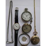 KAYS 'STANDARD' LEVER POCKET WATCH AND VARIOUS OTHER WATCHES, ETC.