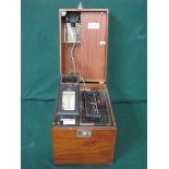 MAHOGANY CASED VINTAGE CAMBRIDGE ELECTRITE CARDIOGRAPH MACHINE