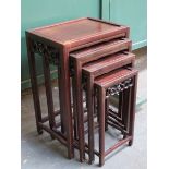 ORIENTAL STYLE NEST OF FOUR TABLES