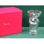 BACCARAT BOXED GLASS TORNADO VASE,