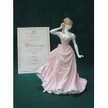 COALPORT LIMITED EDITION GLAZED CERAMIC FIGURE - WITH THIS RING