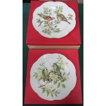 SET OF SIX BOXED SPODE COLLECTORS' PLATES- STUDIES OF GARDEN BIRDS