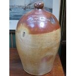 LARGE STONEWARE WINE AND SPIRIT FLAGON, STAMPED 'BOND',