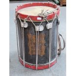 VINTAGE 1920s BAND DRUM PRESENTED BY THE SANDON STUDIO SOCIETY LIVERPOOL DECEMBER 1922 (AT FAULT)