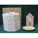SMALL PARCEL OF VARIOUS COLLECTORS PLATES AND LTD EDITION  HEIRLOOM PORCELAIN CLOCK