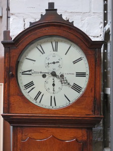 ANTIQUE OAK CASED LONGCASE CLOCK WITH CIRCULAR ENAMELLED DIAL, BY LITHERLAND & CO, - Image 2 of 2