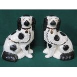PAIR OF STAFFORDSHIRE STYLE CERAMIC SPANIELS
