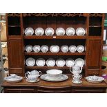 APPROXIMATELY FORTY-FOUR PIECES OF WEDGWOOD FLORENTINE TEA WARE AND COFFEE WARE INCLUDING TEAPOT,