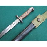 ANTIQUE MILITARY BAYONET WITH SCABBARD