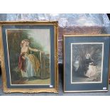 TWO VARIOUS VICTORIAN STYLE FRAMED PRINTS