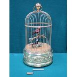 REUGE MUSIC GILT METAL BIRD CAGE FORM AUTOMETER,