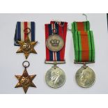 TWO WORLD WAR II MEDALS AND WORLD WAR II STAR PLUS SPORTS MEDAL