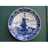 DELFT BLUE AND WHITE CERAMIC CHARGER,