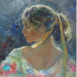 FRAMED OIL ON CANVAS- EVENING, CUATRO ESTACIONES VI, SIGNED ROYO,