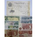 PARCEL OF BRITISH BANK NOTES INCLUDING 1945 FIVE POUND NOTE