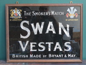 SWAN VESTAS ADVERTISING SIGN, APPROXIMATELY 44.