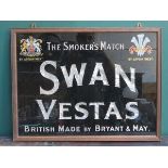 SWAN VESTAS ADVERTISING SIGN, APPROXIMATELY 44.