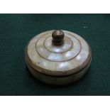 SMALL CIRCULAR MOTHER OF PEARL STORAGE POT WITH COVER