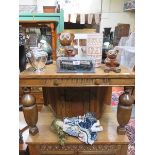 SUNDRY LOT INCLUDING SILVER PLATED TEAPOT, STUDIO POTTERY STYLE VASE, GUINNESS DIECAST COLLECTABLES,