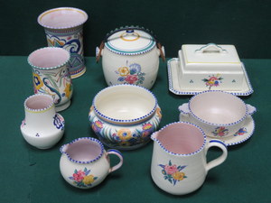 TEN PIECES OF POOLE POTTERY,