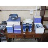 PARCEL OF VARIOUS WEDGWOOD DARK BLUE JASPERWARE