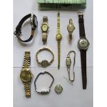 TEN VARIOUS WRISTWATCHES