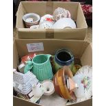 TWO BOXES OF SUNDRY CERAMICS