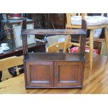 SMALL MAHOGANY WALL MOUNTING WALL UNIT