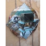 ART DECO STYLE WALL MIRROR,