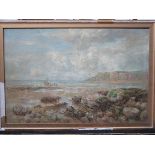 HENRY RALLET, OIL ON CANVAS DEPICTING A COASTAL SCENE,