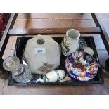 TRAY LOT INCLUDING LIGHT FITTING, PORT MERRION, WADE WHIMSIES ETC.
