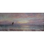 E McGREGOR WILSON RSW, FRAMED OIL ON CANVAS DEPICTING A SEASCAPE SCENE,