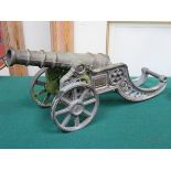 ANTIQUE CAST METAL/BRASS MODEL CANNON