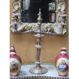 SILVER PLATED TWO SCONCE CANDELABRA,