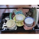 TRAY LOT INCLUDING CERAMIC, SYLVAC DOG, MINTON TANKARD ETC.