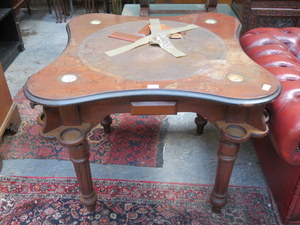 VICTORIAN MAHOGANY GAMES TABLE,