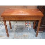 ANTIQUE MAHOGANY FOLD OVER TEA TABLE