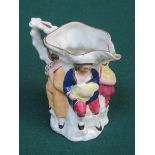 EARLY 19th CENTURY STAFFORDSHIRE HANDPAINTED FIGURE FORM CERAMIC MILK JUG,