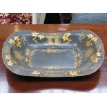 GILDED JAPANESE TOLEWARE DISH