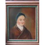 GILT FRAMED OIL ON CANVAS DEPICTING A VICTORIAN LADY,