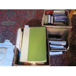 THREE BOXES OF VARIOUS VOLUMES INCLUDING THE PHIL MAY FOLIO,