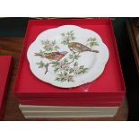 SET OF SIX BOXED SPODE COLLECTORS' PLATES- STUDIES OF GARDEN BIRDS