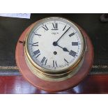 WALL MOUNTING BRASS SMITHS SHIP'S CLOCK