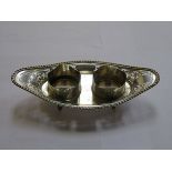 HALLMARKED SILVER PIERCE WORK INK STAND,