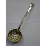 HALLMARKED SILVER GEORGIAN SHELL FORM SOUP LADLE, LONDON ASSAY, DATED 1789,