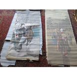 TWO UNFRAMED JAPANESE PAINTINGS ON SILK