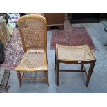 BERGERE DRESSING STOOL AND BERGERE BEDROOM CHAIR