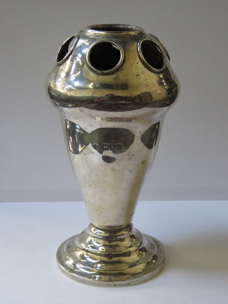 HALLMARKED SILVER POSY VASE, LONDON ASSAY, DATED 1915, BY HORACE WOODWARD & CO LTD,