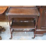 MAHOGANY FOLD OVER TEA TROLLEY