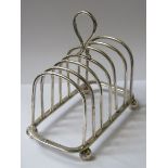 HALLMARKED SILVER TOAST RACK, SHEFFIELD ASSAY, DATED 1906,